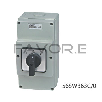 56SW Three Phase Square Changeover Switch-we are the professional UKF Series Waterproof Isolator Switch supplier,UKF Series Waterproof Isolator Switch have IP65 Rated,pls send enquiry of UKF Series Waterproof Isolator Switch to sales@chnfavor.com.